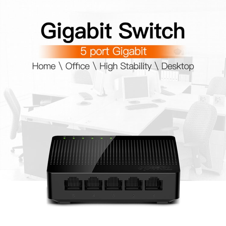Tenda SG105 Mini 5 Ports 1000Mpbs Fast Gigabit Ethernet Network Switch LAN HUB, Tenda SG105 5 Ports Black – Durable Build, Easy to Use