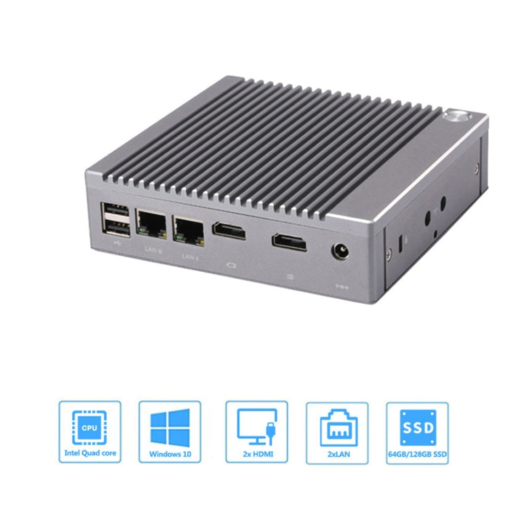 K660S Windows and Linux System Mini PC, Intel Celeron Processor N2840 Quad-Core 1.83- 2.25GHz, 2GB RAM + 32GB SSD, 2GB+32GB – Aluminum Alloy, TPU