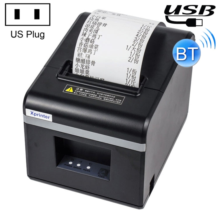 Xprinter N160II USB+Bluetooth Interface 80mm 160mm/s Automatic Thermal Receipt Printer, US Plug, USB+Bluetooth Interface, US Plug, USB+Bluetooth Interface, EU Plug, USB+Bluetooth Interface, UK Plug USB+Bluetooth Interface, US Plug PC7852US