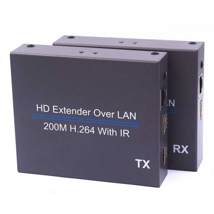 NK-E200IR 200m Over LAN HDMI H.264 HD (Transmitter + Receiver) Extender with IR, 200m 200m