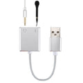 Aluminum Alloy Shell External USB Virtual 7.1 Channel Sound Card with 13cm Cable for PC Laptop, USB – Aluminum Alloy, TPU USB