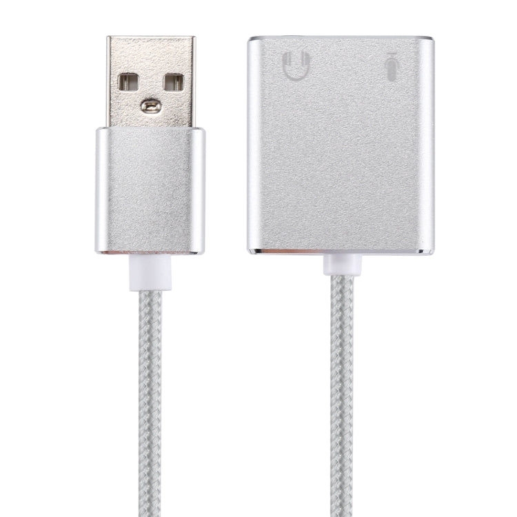 Aluminum Alloy Shell External USB Virtual 7.1 Channel Sound Card with 13cm Cable for PC Laptop, USB – Aluminum Alloy, TPU