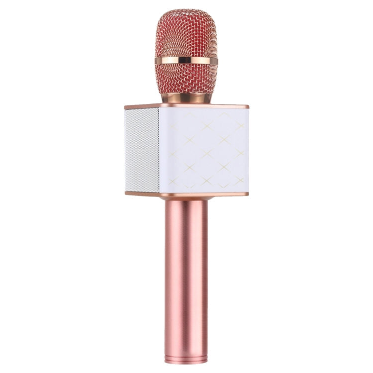 SDRD SD-08 Double Speakers High Sound Quality Handheld KTV Karaoke Recording Bluetooth Wireless Condenser Microphone – Bluetooth, TPU Rose Gold