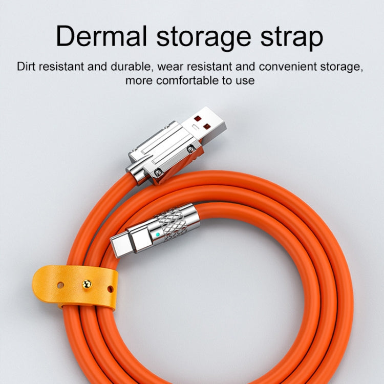 Mech Series 6A 120W USB to USB-C / Type-C Metal Plug Silicone Fast Charging Data Cable, Length: 1.2m, 1.2m Type-C – Fast Charging, Aluminum Alloy