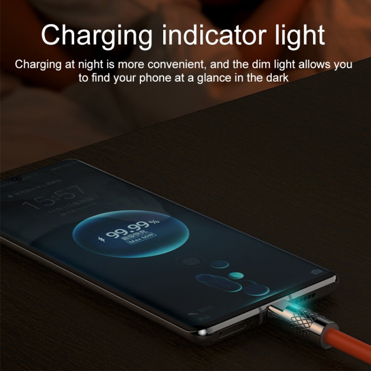 Mech Series 6A 120W USB to USB-C / Type-C Metal Plug Silicone Fast Charging Data Cable, Length: 1.2m, 1.2m Type-C – Fast Charging, Aluminum Alloy
