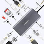 Lenovo LX0801 Type-C / USB-C Network Cable Interface Converter Docking Station, LX0801 – Aluminum Alloy