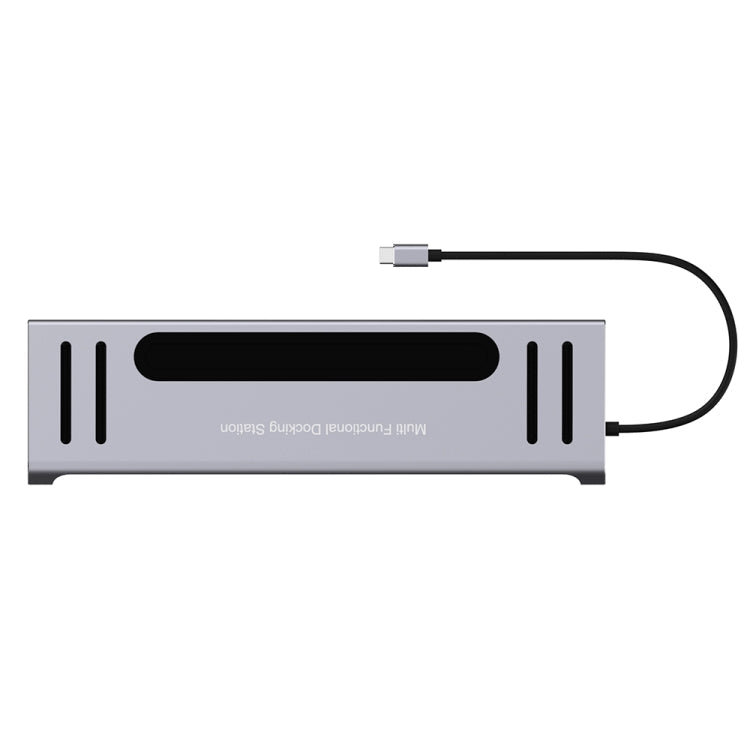 Onten 9199 12 in 1 USB-C / Type-C to USB-C / Type-C + TF / SD Card Slot + RJ45 + 3.5mm Audio + PD USB-C / Type-C Charging + 2 HDMI + 4 USB 3.0 Ports Multifunctional HUB Converter Docking Station, 9199 – Card Slot, Data Transmission, 4K