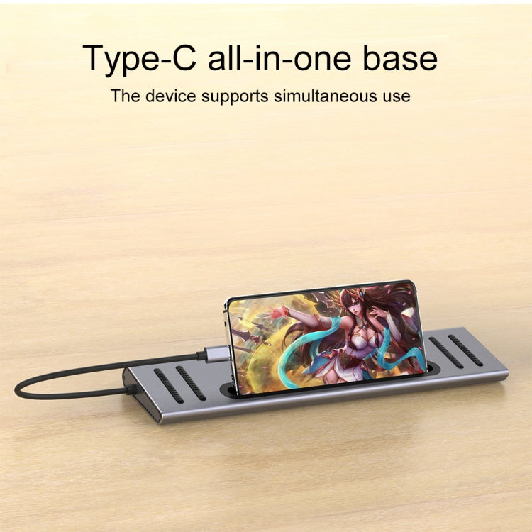 Onten 9199 12 in 1 USB-C / Type-C to USB-C / Type-C + TF / SD Card Slot + RJ45 + 3.5mm Audio + PD USB-C / Type-C Charging + 2 HDMI + 4 USB 3.0 Ports Multifunctional HUB Converter Docking Station, 9199 – Card Slot, Data Transmission, 4K