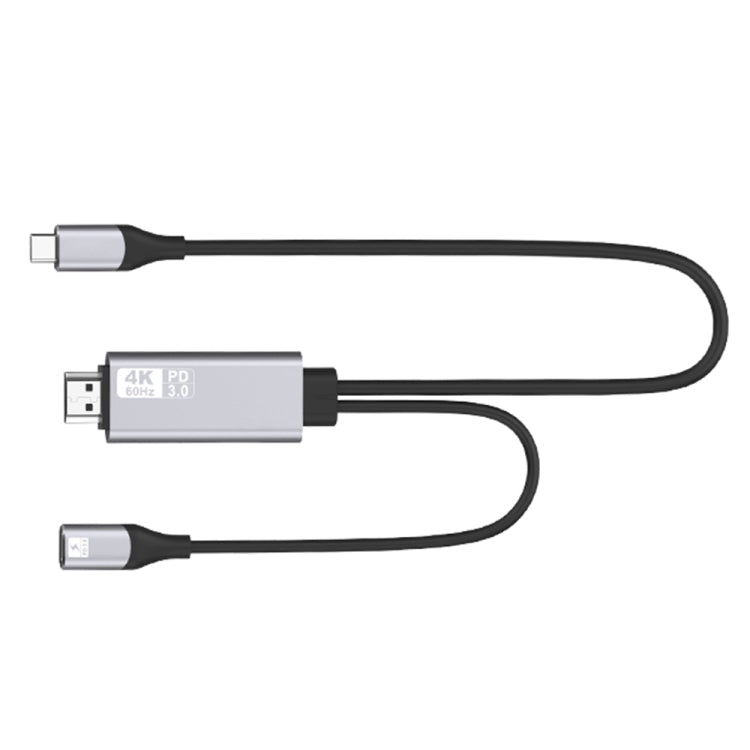 9572PD USB-C / Type-C Male to HDMI Male 4K HD Video Adapter Cable, Cable Length: 1.8m – Aluminum Alloy