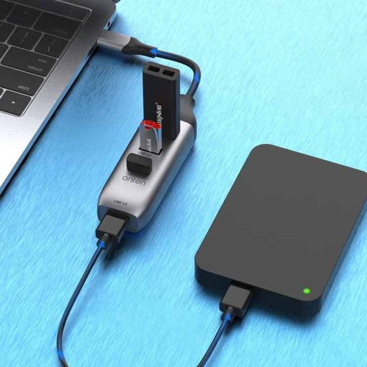 Onten 95118U 4 in 1 USB-C / Type-C to 4 USB 3.0 Ports Multifunctional HUB Converter Docking Station, 95118U – Data Transmission