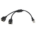 1 to 2 Socket LAN Ethernet Network CAT5 RJ45 Plug Splitter Adapter, Cable Length: 25cm – Magnetic Default Title