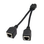 1 to 2 Socket LAN Ethernet Network CAT5 RJ45 Plug Splitter Adapter, Cable Length: 25cm – Magnetic