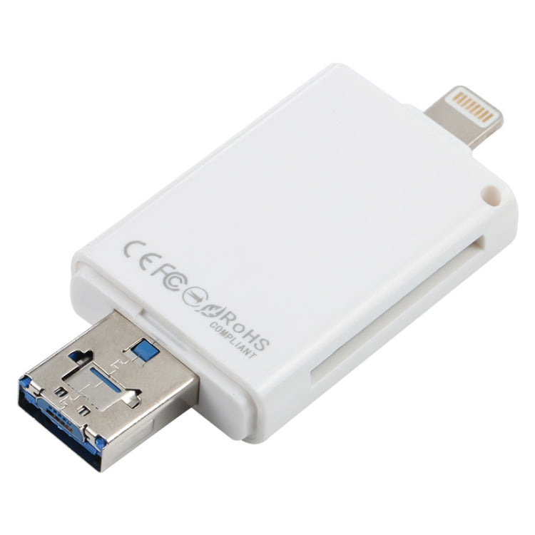 NK-208 Card Reader – 3 in 1 i-Flash TF Card / SD Card Reader For 8 Pin + USB 2.0 + Micro USB...