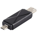 USB-C / Type-C + SD + TF + Micro USB to USB 2.0 Card Reader, USB2.0 – Durable Build, Easy to Use