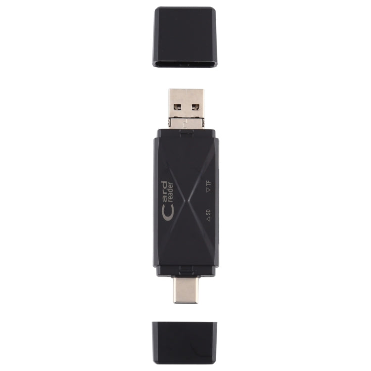 USB-C / Type-C + SD + TF + Micro USB to USB 2.0 Card Reader, USB2.0 – Durable Build, Easy to Use