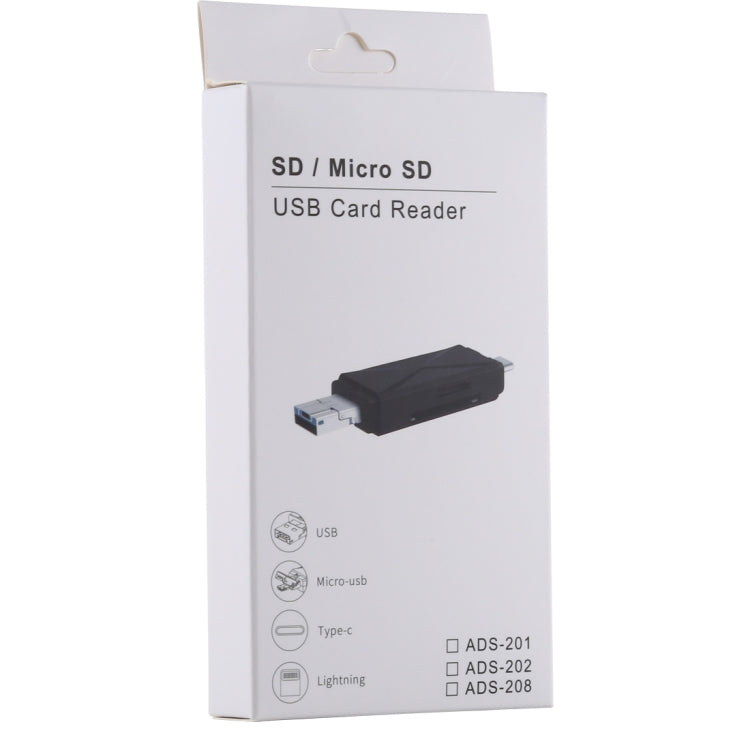 USB-C / Type-C + SD + TF + Micro USB to USB 2.0 Card Reader, USB2.0 – Durable Build, Easy to Use