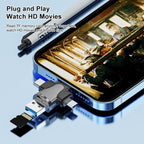 Card Reader – 4 in 1 8 Pin + USB-C / Type-C + Micro USB + USB 3.0 Male TF Card...