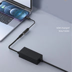 USB-C / Type-C Male to Square Plug Female Nylon Braided Adapter Cable for Lenovo, Square Port – Wear-resistant, TPU