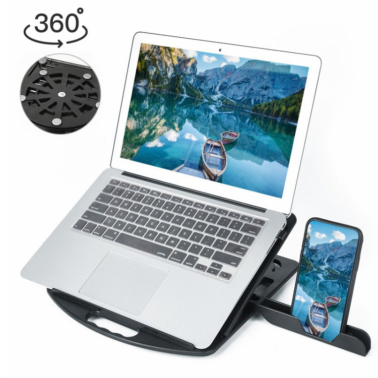 General-purpose Increased Heat Dissipation For Laptops Holder, Style: with Mobile Phone Holder with Rotation, Style: with Mobile Phone Holder with Rotation – Durable Build, Easy to Use Style: with Mobile Phone Holder with Rotation Black
