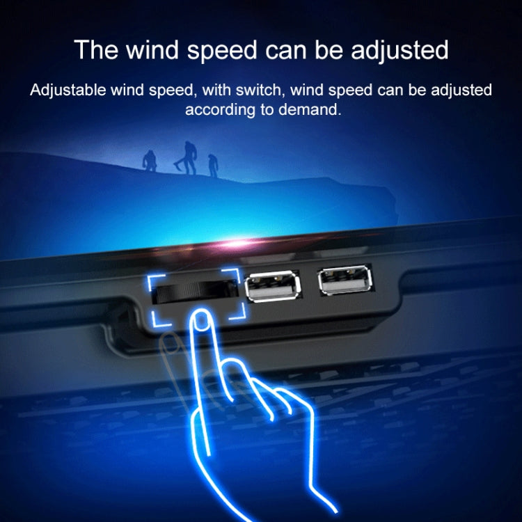 ICE COOREL Notebook Computer Base Speed Control Silent Six-fan Cooling Holder Cooling Rack, Style: Flagship, Style: Flagship – Durable Build, Easy to Use