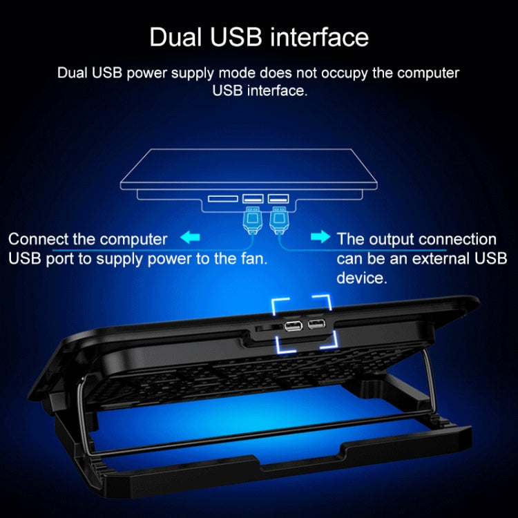 ICE COOREL Notebook Computer Base Speed Control Silent Six-fan Cooling Holder Cooling Rack, Style: Flagship, Style: Flagship – Durable Build, Easy to Use