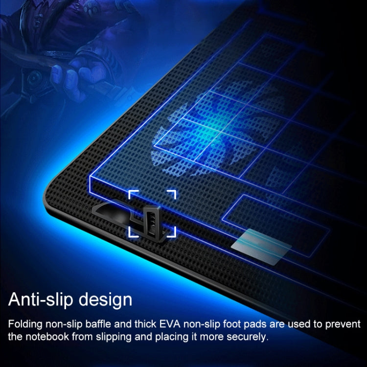 ICE COOREL Notebook Computer Base Speed Control Silent Six-fan Cooling Holder Cooling Rack, Style: Flagship, Style: Flagship – Durable Build, Easy to Use