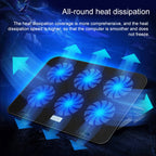 ICE COOREL Notebook Computer Base Speed Control Silent Six-fan Cooling Holder Cooling Rack, Style: Flagship, Style: Flagship – Durable Build, Easy to Use