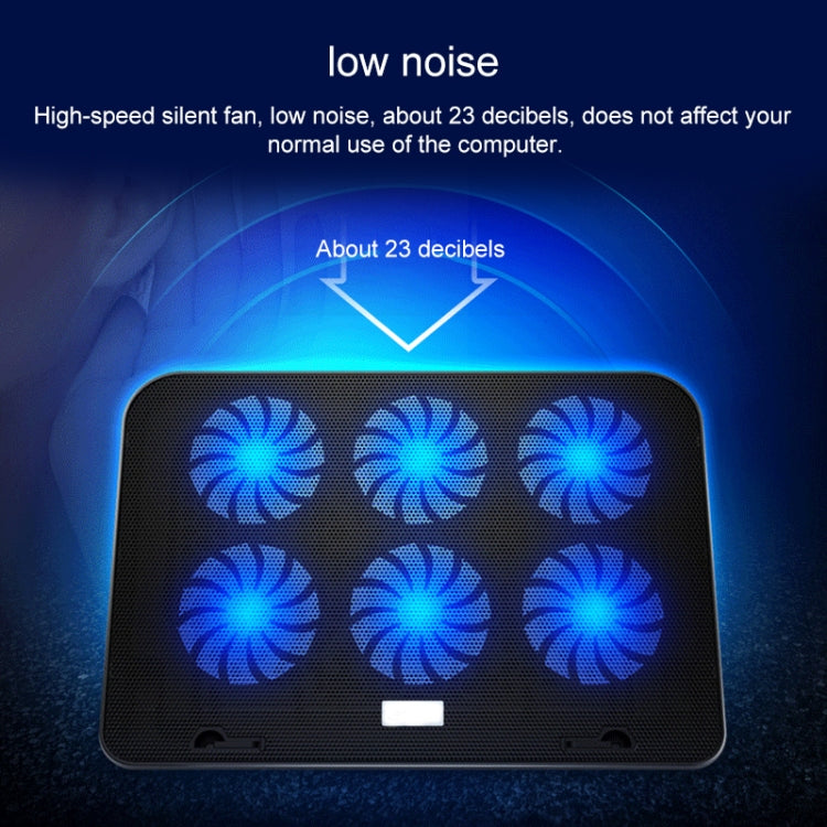 ICE COOREL Notebook Computer Base Speed Control Silent Six-fan Cooling Holder Cooling Rack, Style: Flagship, Style: Flagship – Durable Build, Easy to Use