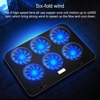 ICE COOREL Notebook Computer Base Speed Control Silent Six-fan Cooling Holder Cooling Rack, Style: Flagship, Style: Flagship – Durable Build, Easy to Use