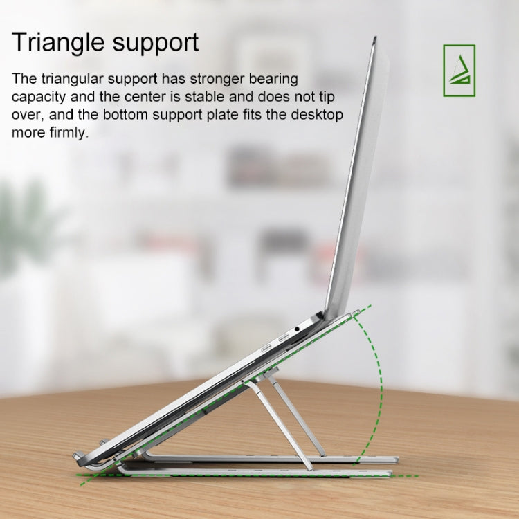 Portable Adjustable Laptop Stand Desktop Lifting Height Increase Rack Folding Heat Dissipation Holder, Style: Fan, Style: Fan – Aluminum Alloy