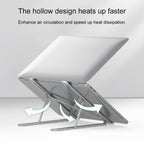Portable Adjustable Laptop Stand Desktop Lifting Height Increase Rack Folding Heat Dissipation Holder, Style: Fan, Style: Fan – Aluminum Alloy