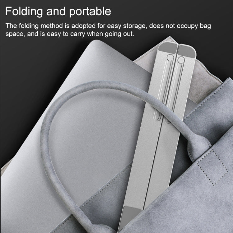 Portable Adjustable Laptop Stand Desktop Lifting Height Increase Rack Folding Heat Dissipation Holder, Style: Fan, Style: Fan – Aluminum Alloy