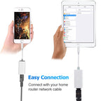 NK-107 Adapter – A1 Micro Ethernet Network Card Adapter 8 Pin Charging Female Ports to 8...