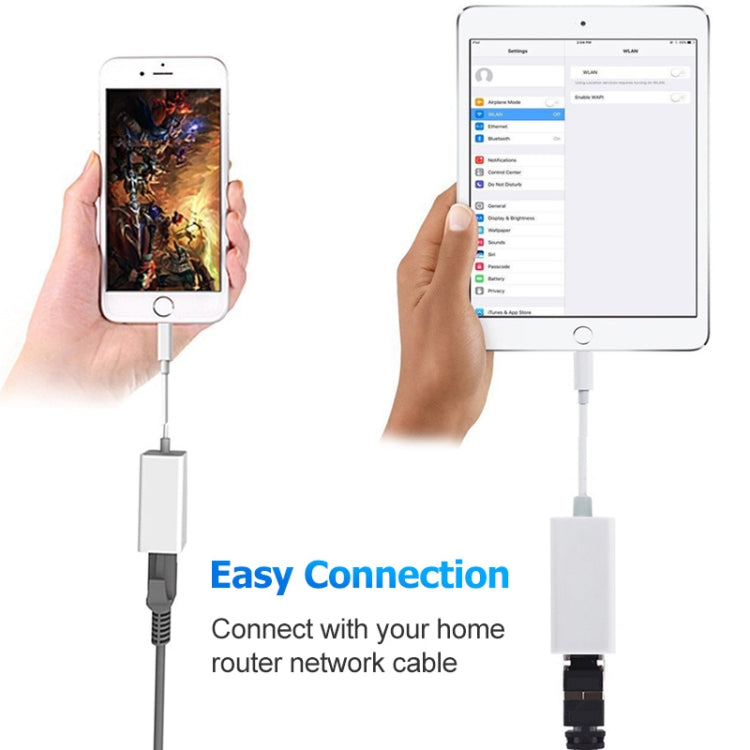 NK-107 Adapter – A1 Micro Ethernet Network Card Adapter 8 Pin Charging Female Ports to 8...