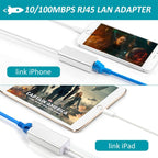 NK-107 Adapter – A1 Micro Ethernet Network Card Adapter 8 Pin Charging Female Ports to 8...