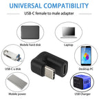 U-shaped USB-C / Type-C Male to Female Adapter, Type-C to Type-C – Durable Build, Easy to Use