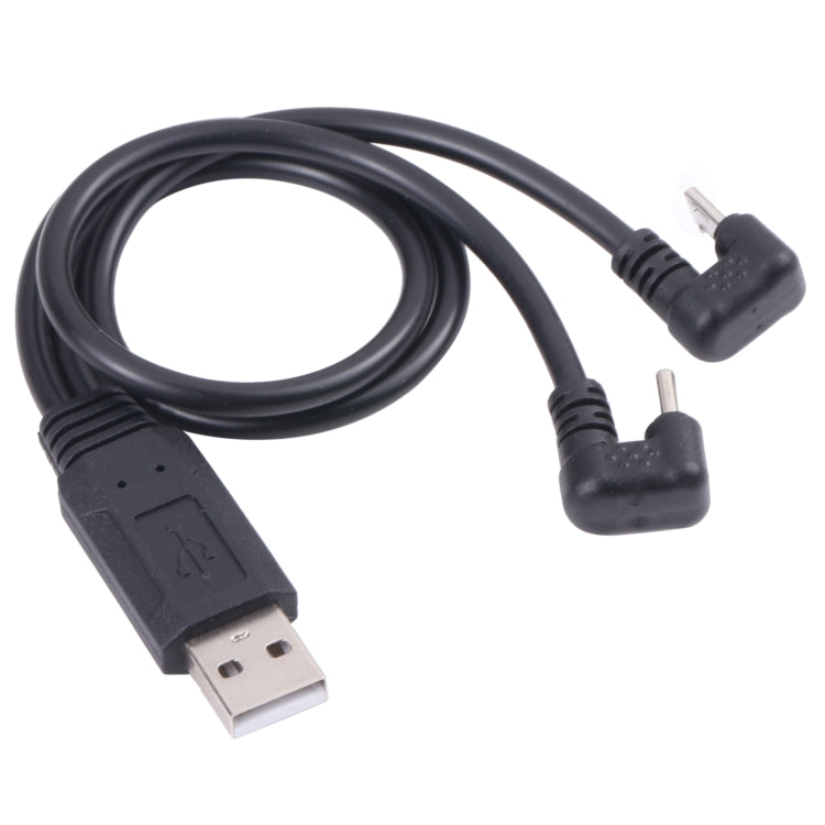 U-shaped USB-C / Type-C Male + Micro USB Male to USB Cable, Type-C + Micro USB to USB – Data Transmission