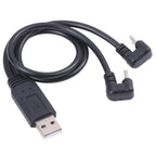 U-shaped USB-C / Type-C Male + Micro USB Male to USB Cable, Type-C + Micro USB to USB – Data Transmission