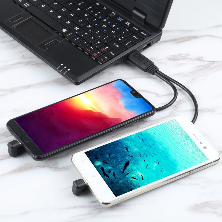 U-shaped USB-C / Type-C Male + Micro USB Male to USB Cable, Type-C + Micro USB to USB – Data Transmission