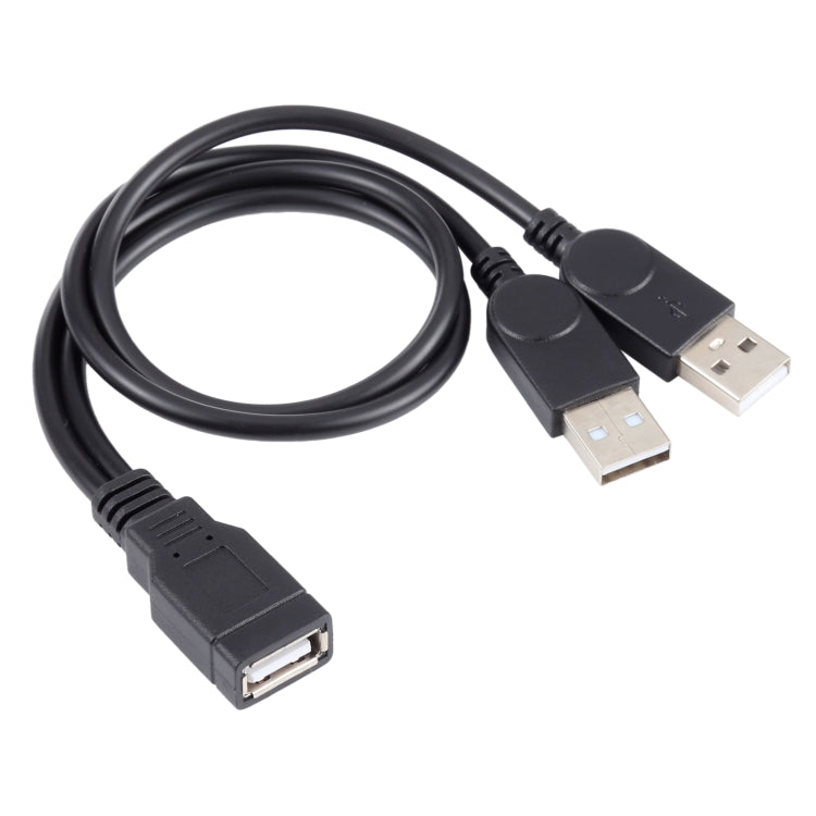 USB Female to 2 USB Male Cable, Length: About 30cm – Durable Build, Easy to Use Default Title