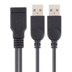 USB Female to 2 USB Male Cable, Length: About 30cm – Durable Build, Easy to Use