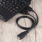USB Female to 2 USB Male Cable, Length: About 30cm – Durable Build, Easy to Use