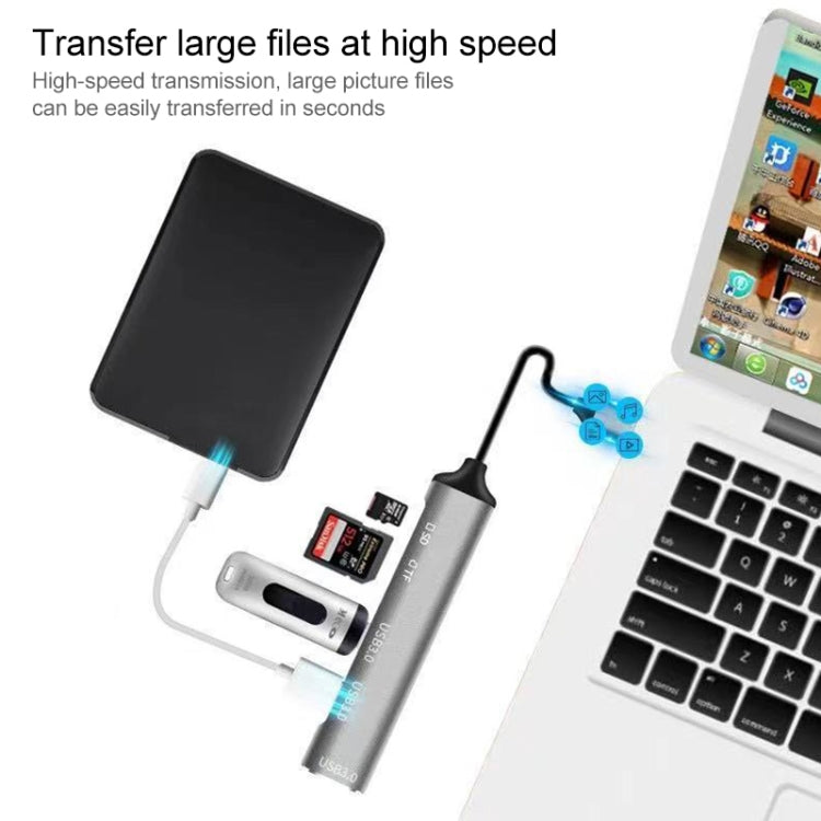C-805 5 in 1 USB-C / Type-C to 3 USB 3.0 + TF / SD Card Reader Adapter, C-805 – Durable Build, Easy to Use