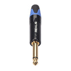 10 PCS TC202 6.35mm Gold-plated Mono Sound Welding Audio Adapter Plug