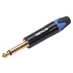 10 PCS TC202 6.35mm Gold-plated Mono Sound Welding Audio Adapter Plug