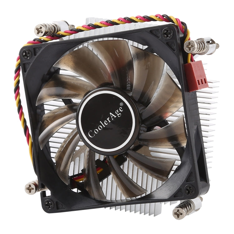 CoolerAge 1155-1U DC 12V 2000PRM 30.5cfm Copper Core Heatsink Hydraulic Bearing Cooling Fan CPU Cooling Fan for Intel 1150 1156 1151, 1155-1U Copper Core – Durable Build, Easy to Use