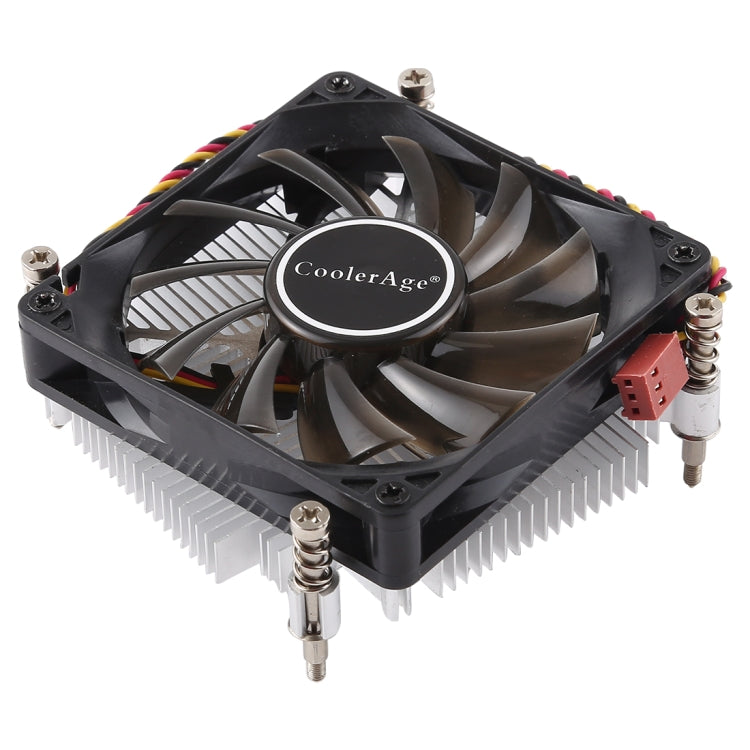 CoolerAge 1155-1U DC 12V 2000PRM 30.5cfm Copper Core Heatsink Hydraulic Bearing Cooling Fan CPU Cooling Fan for Intel 1150 1156 1151, 1155-1U Copper Core – Durable Build, Easy to Use