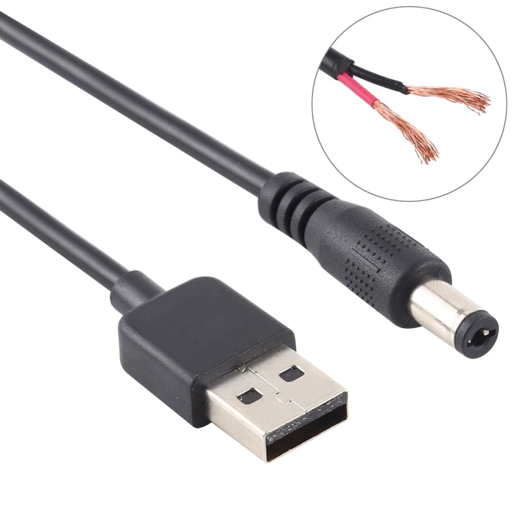 3A USB to 5.5 x 2.1mm DC Power Plug Cable, Length: 1m, USB to DC 5.5x2.1mm – Durable Build, Easy to Use