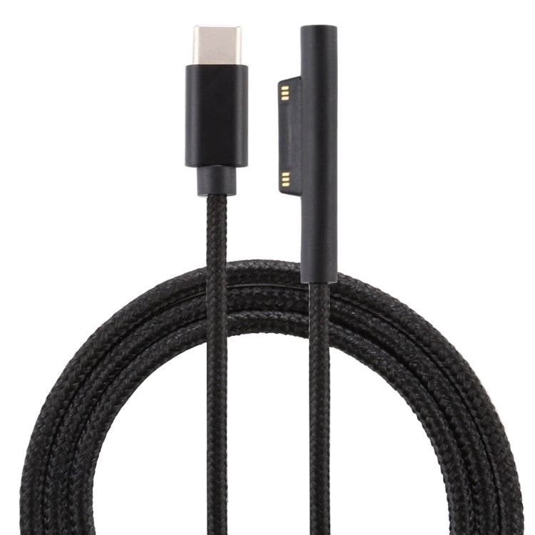 USB-C / Type-C to 6 Pin Nylon Male Power Cable for Microsoft Surface Pro 3 / 4 / 5 / 6 Laptop Adapter, Cable Length: 1.5m, for Microsoft Surface Pro 3 / 4 / 5 / 6 – Durable Build, Easy to Use for Microsoft Surface Pro 3 4 5 6