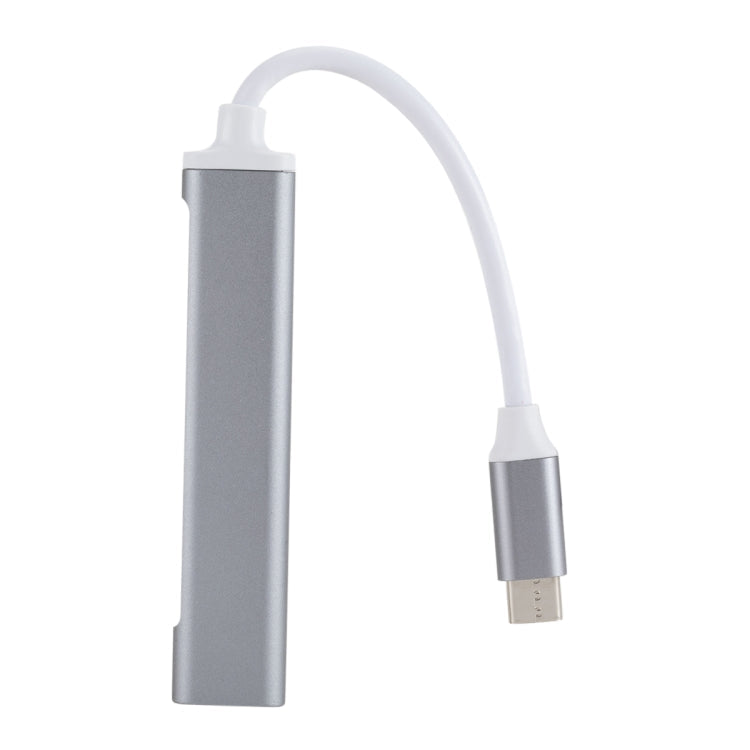 C809 USB 3.0 x 1 + USB 2.0 x 3 to USB-C / Type-C Multi-function Splitter HUB Adapter, C809 – Aluminum Alloy